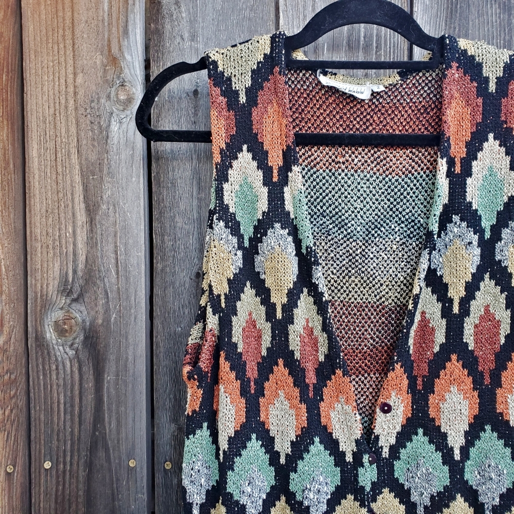 Vintage French Rags Multicolored Knit Sweater